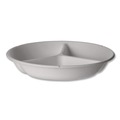 Food Containers & Lids | Eco-Products EP-SCR93NFA 3-Compartment Bowl 28 oz Vanguard Renewable and Compostable Sugarcane Containers - White (400/Carton) image number 1