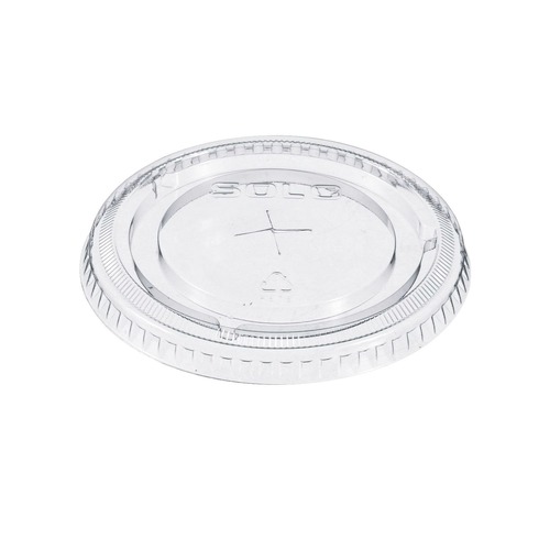 Cup Lids | Dart 662TS Straw-Slot Lids for 9 - 20 oz. Cold Cups - Clear (100/Pack) image number 0