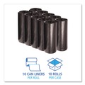 Low-Density Trash Bags | Boardwalk X7658WKKR02 38 in. x 58 in. 60 gal. 2 mil Recycled Low-Density Polyethylene Can Liners - Black (100/Carton) image number 2