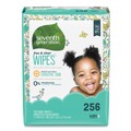 Hand Sanitizing Wipes | Seventh Generation 34219 7 in. x 7 in. Refill Free and Clear Baby Wipes - White Unscented (256/Pack) image number 0