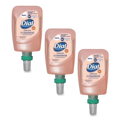 Soap Refills | Dial Professional 16670 1.2 Liter Antibacterial Foaming Hand Wash Refill for FIT Manual Dispenser - Original (3/Carton) image number 0
