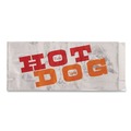 Food & Utility Bags | Bagcraft 300455 "Hot Dog" Label 3.5 in. x 8.5 in. Foil Single-Serve Bags - Silver (1000/Carton) image number 0