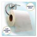Perforated Roll & Hand Towels | Cottonelle 12456 Clean Care 1-Ply Septic Safe Bathroom Tissue - White (12/Pack) image number 3