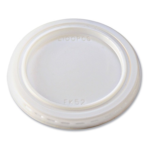 Souffle & Portion Cups | Fabri-Kal 000000000009500520 Portion Cup Lids, Fits 1 oz Squat Portion Cups - Clear (125/Sleeve, 20 Sleeves/Carton) image number 0