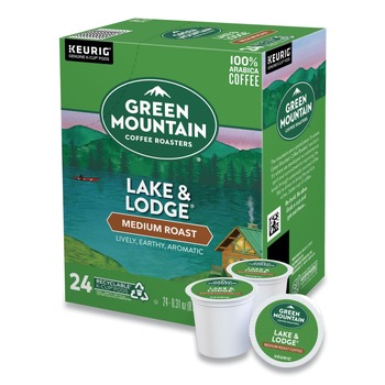  | Green Mountain Coffee 5000359049 Medium Roast Lake and Lodge Coffee K-Cups (24/Box)
