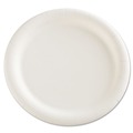 Plates | AJM Packaging Corporation AJM CP9AJCWWH14 9 in. Diameter Premium Coated Paper Plates - White (125/Pack, 4 Packs/Carton) image number 1