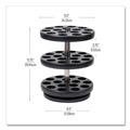 Perforated Roll & Hand Towels | Mind Reader PODSUS45-BLK 9.5 in. x 9.5 in. x 11.75 in. Anchor Collection 3-Tier Single Serve Pod Carousel Countertop Organizer - Black image number 1
