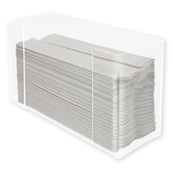 Kantek AH190 12.5 in. x 4.4 in. x 7 in. Multifold Paper Towel Dispenser - Clear