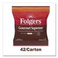 Coffee - Caffeinated | Folgers 2550006437 Gourmet Supreme 1.75 oz. Coffee Fraction Packs (42/Carton) image number 2