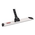 Floor Dusters & Accessories | Rubbermaid Commercial 1863893 Executive 17 in. x 3.5 in. Microfiber Single-Sided Flat Mop Frame - Black/Silver image number 1