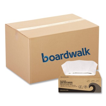 Boardwalk LDW2250W 9.84 in. x 9.06 in. 1-Ply Paper Wipers - White (18 Boxes/Carton)