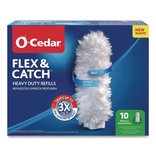 Dusters | O-Cedar 172170CT Flex and Catch Polyester Duster Heavy-Duty Refills - White (4 Packs/Carton) image number 0