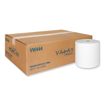  | Morcon Paper VW444 7 in. x 800 ft. 1-Ply Valay Proprietary Roll Towels - White (6 Rolls/Carton)