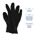 Food Service Disposable & Single Use Gloves | Boardwalk 396XSBXA 396 Series 9.5 in. Long 4.4 mil. Thick Powder-Free Disposable General-Purpose Nitrile Gloves - X-Small Black (100/Box) image number 6