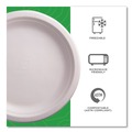 Plates | Eco-Products EP-P013NFA Vanguard 9 in. diameter Renewable and Compostable Sugarcane Plates - White (500/Carton) image number 5