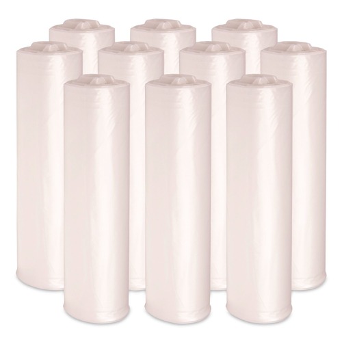 High-Density Trash Bags | Boardwalk V8046HNKR02 40 in. x 46 in. 45 gal. 13 mic High-Density Can Liners - Natural (250/Carton) image number 0
