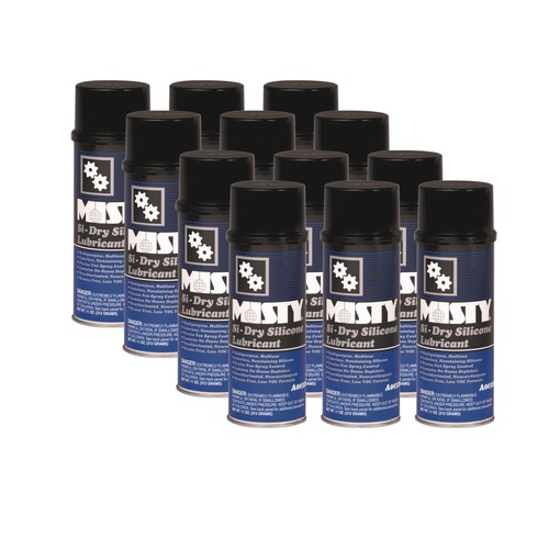 Lubricants | Misty 1033585 11 oz. Aerosol Can Si-Dry Silicone Spray Lubricant (12/Carton) image number 0