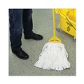Mop Heads | Boardwalk BWK8002 Enviro Clean Looped Mop Head With Tailband - Medium, White (12/Carton) image number 7
