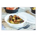 Food Containers & Lids | Pactiv Corp. NC729 Newspring VERSAtainer 7 in. x 7 in. x 2.75 in. 32 oz. Plastic Microwavable Containers - Round White/Clear (150/Carton) image number 2