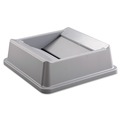 Waste Receptacle Lids | Rubbermaid Commercial FG266400GRAY 20.13 in. Plastic Untouchable Square Swing Top Lid - Gray image number 0