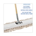 Floor Dusters & Accessories | Boardwalk BWKM365C 36 in. x 5 in. Cotton Head 60 in. Wood Handle Cotton Dry Mopping Kit - Natural (1-Kit) image number 3