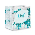 Facial Tissues | Livi Ultra Premium 192101 2-Ply Cube Box Facial Tissue - White (6 Packs/Carton) image number 1