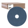 Floor Pads-Stripping | Boardwalk BWK4017BLU 17 in. Diameter Scrubbing Floor Pads - Blue (5/Carton) image number 1