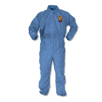 | KleenGuard 45003 A60 Ankle and Back Coveralls Elastic-Cuff - Large, Blue (24/Carton)