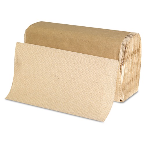 Perforated Roll & Hand Towels | GEN G1507 9 in. x 9.45 in. Singlefold Paper Towels - Natural (250/Pack, 16 Packs/Carton) image number 0