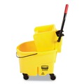 Buckets & Wringers | Rubbermaid Commercial FG748000YEL WaveBrake 2.0 26 qt. Side-Press Plastic Bucket/Wringer Combos - Yellow image number 0