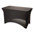 Perforated Roll & Hand Towels | Iceberg 16511 iGear 24 in. x 48 in. Polyester/Spandex Stretch-Fabric Table Cover - Black image number 2