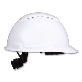 HEAD AND FACE PROTECTION | 3M H-701SFV-UV SecureFit H-Series 4-Point Pressure Diffusion Ratchet Suspension H-700 Front-Brim Cap with UV Indicator Hard Hats - White