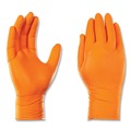 Food Service Disposable & Single Use Gloves | Ammex GWON49100 8 mil Heavy-Duty Industrial Powder-Free Nitrile Gloves - 2X-Large, Orange (1000/Carton) image number 1
