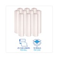 High-Density Trash Bags | Boardwalk Z6640VNKR02 33 in. x 40 in. 33 gal. 16 mic High Density Industrial Can Liners Coreless Rolls - Natural (250/Carton) image number 4