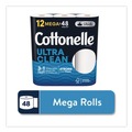 Toilet Tissues | Cottonelle 55489 Ultra CleanCare 1-Ply Septic Safe Mega Rolls Strong Tissue Toilet Paper - White (48/Carton) image number 5