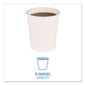 Cups | Boardwalk BWKWHT8HCUP 8 oz. Paper Hot Cups - White (20 Cups/Sleeve, 50 Sleeves/Carton) image number 2