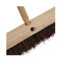 Handles & Braces | Boardwalk BWK137 Heavy-Duty Threaded End Lacquered Hardwood 1.13 in. Diameter x 60 in. Broom Handle - Natural image number 1