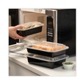 Food Containers & Lids | Pactiv Corp. NC838B Newspring VERSAtainer 5 x 7.25 x 2 24 oz Plastic Microwavable Containers - Black/Clear (150/Carton) image number 4