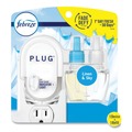Air Freshener Dispensers | Febreze 80336027 PLUG 6.54 in. x 2.99 in. x 5.98 in. Air Freshener Warmer Start Kit - Clear/White (4/Carton) image number 4