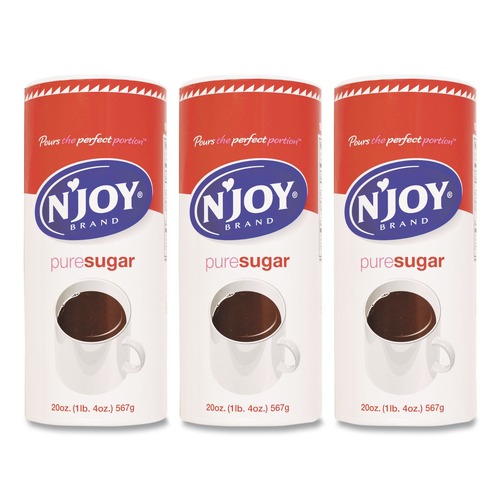 Sweeteners | N'Joy NJO 94205 20 oz Pure Sugar Cane Canister (3/Pack) image number 0