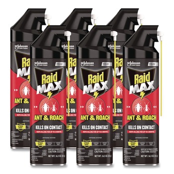 Raid 345742 14.5 oz. Aerosol Spray Ant and Roach Killer - Unscented (6/Carton)