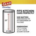 Drawstring & Kitchen Bags | Glad 78900 ForceFlex 24 in. x 27.38 in. 13 Gallon Kitchen Drawstring Trash Bags - Gain Original Scent/White (240/Carton) image number 9