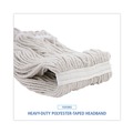 Mop Heads | Boardwalk BWK424CEA 24 oz. Cotton Pro Loop Web/Tailband Wet Mop Head - White image number 5