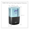 Soap Dispensers | PURELL 7734-01 ES8 5.25 x 8.8 x 12.13 1,200 mL Soap Touch-Free Dispenser - Graphite (1/Carton) image number 5