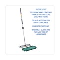 Mops | Boardwalk BWKMFKIT 35 in. to 60 in. Microfiber Cleaning Kit 18 in. Wide Blue Green Microfiber Head - Gray Aluminum Handle (1-Kit) image number 5