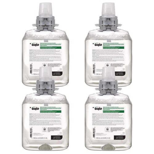 Soap Refills | GOJO Industries 5165-04 1250 mL Refill Green Certified Foam Hand Cleaner - Unscented (4/Carton) image number 0