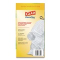 Drawstring & Kitchen Bags | Glad 78900 OdorShield 24 in. x 27.38 in. 13 Gallon Tall Kitchen Drawstring Bags - White/Gain Original Scent (80/Box) image number 4