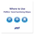 Hand Sanitizing Wipes | PURELL 9022-10 5 in. x 7 in. Individually Wrapped Sanitizing Hand Wipes - Unscented, White (100/Box) image number 3
