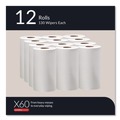 Perforated Roll & Hand Towels | WypAll 35401 X60 9.8 in. x 13.4 in. Cloths - Small, White (130/Roll, 12 Rolls/Carton) image number 2