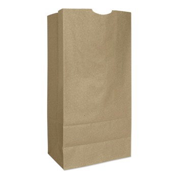 Ross & Wallace Paper Products 130316500PK/BL 7.75 in. x 4.75 in. x 16 in. #16 Size Extra-Heavy-Duty Grocery Paper Bags - Kraft (500/Bundle)